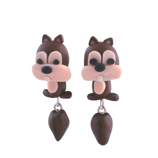 Squirrel Stud Earrings Women Jewelry Mom Gift Everyday Wear Earrings