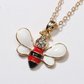Summer Jewelry Necklace Lady Cartoon Cute Drop Oil Studded Bee Pendant
