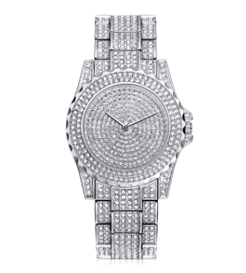 Fashion Bling Casual Ladies Female Quartz Gold Watch Crystal Diamond