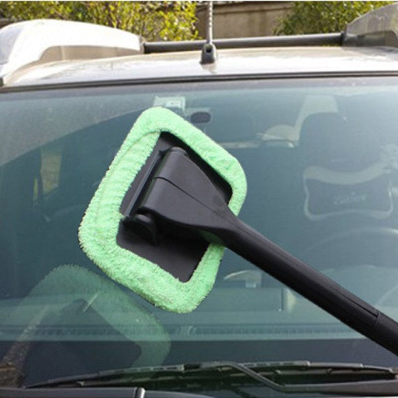 Car Window Windshield Wiper Microfiber Cloth Auto Window Cleaner Long Handle Car Washable Brush Clean Tool