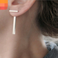 Simple T-shaped metal stud earrings One-shaped earrings T-shaped stud earrings