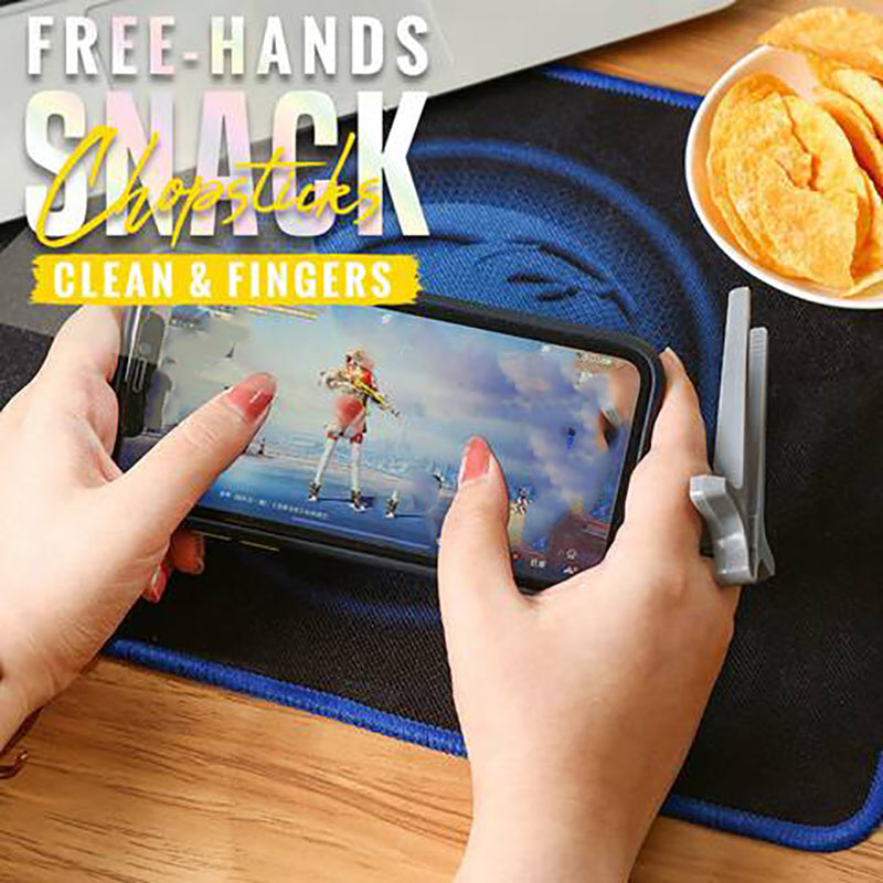 Free-Hands Snack Chopsticks Play Games Finger Chopsticks Lazy Assistant Clip Snacks Not Dirty Hand Phone Accessory Kitchen Tool