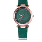 Matte belt color foundation with diamond dial quartz watch