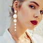 Layered Imitation Pearl Dangle Fashion Drop Earrings Women Girls Ear Studs