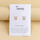 Twelve Constellation Earrings Gold And Silver 12 Zodiac