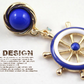 Blue Anchor Drop Ear Dangle Fashion Earrings for Women Party Jewelry Gift
