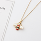 Summer Jewelry Necklace Lady Cartoon Cute Drop Oil Studded Bee Pendant