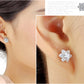 Full diamond snowflake stud earrings