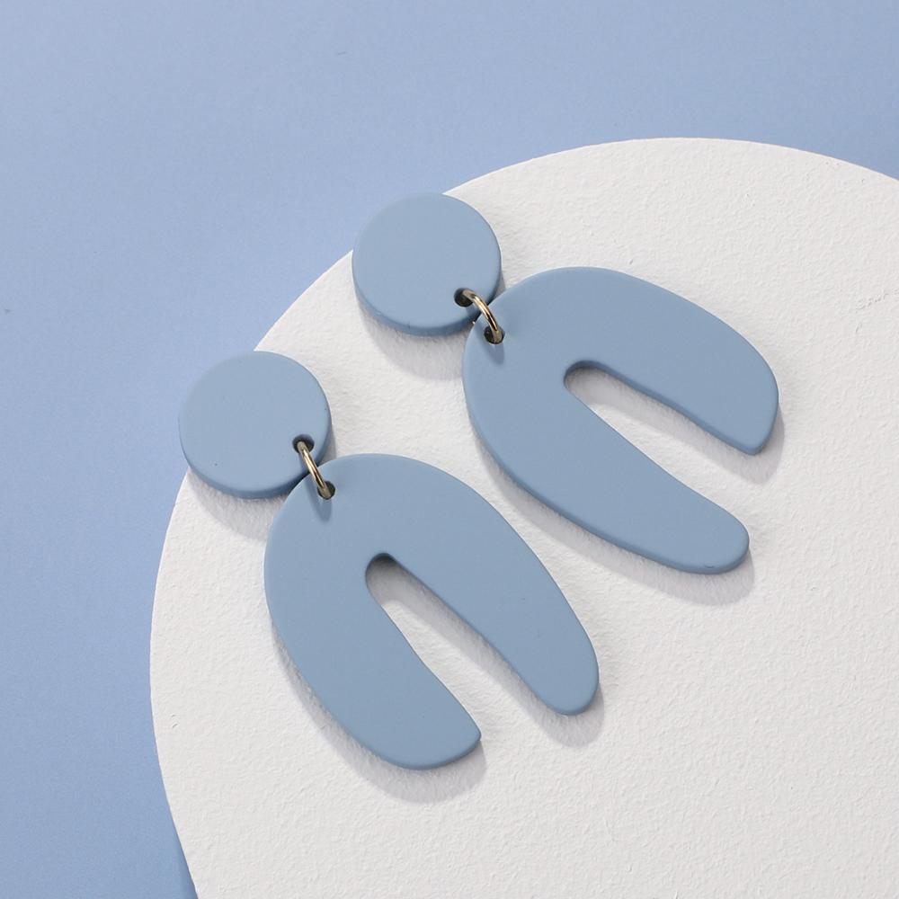 Cold Wind Creamy Rubber Paint Pottery Clay Earrings