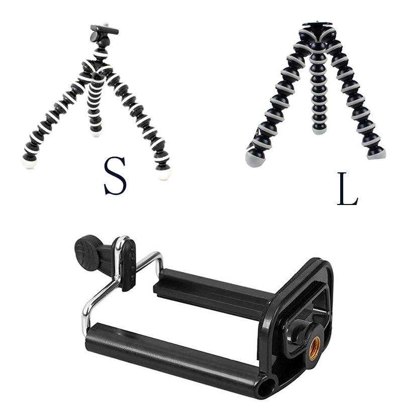 Compatible with Apple, Large Octopus Flexible Tripod Stand Gorillapod for Phone Telefon Mobile Phone Smartphone Dslr and Camera Table Desk Mini Tripod