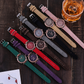 Matte belt color foundation with diamond dial quartz watch