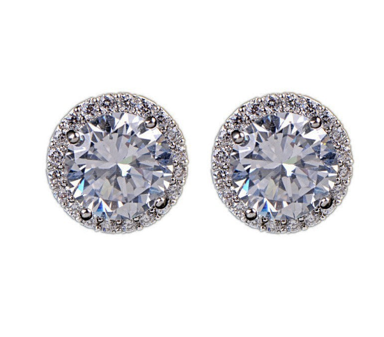 Rhinestone Stud Earrings Women Jewelry Mom Gift Everyday Wear Earrings