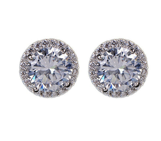 Rhinestone Stud Earrings Women Jewelry Mom Gift Everyday Wear Earrings