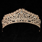 New Fashion Baroque Luxury Crystal AB Bridal Crown Tiara Light Gold Tiara Tiaras for Women Bride Hair Wedding Accessories
