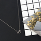 Simple 925 Sterling Silver Geometric Pendant Necklace
