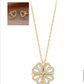 Explosive Style Detachable Deformed Four-leaf Clover Necklace For Women A Multi-wearing Zircon Small Love Short Clavicle Chain