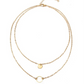 New Summer Multi Layer Sequined Choker Necklace For Women Gold Color Double Layer Round Pendant Necklace Fashion Jewelry