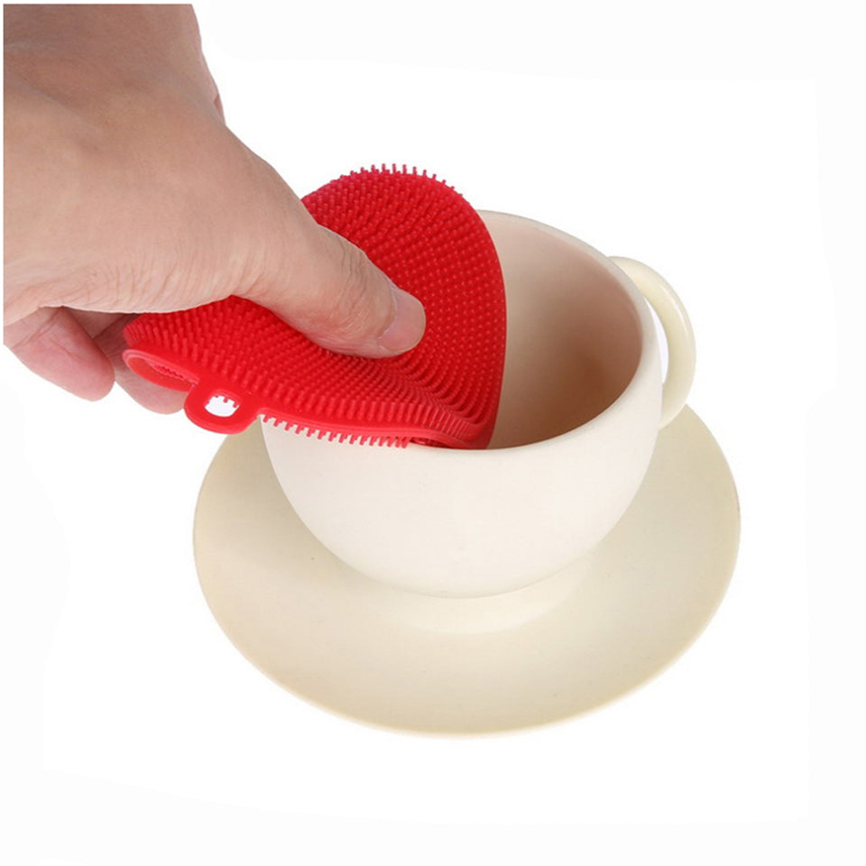 Silicone dishwashing sponge