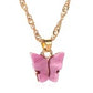 MINI COLORFUL BUTTERFLY" NECKLACE