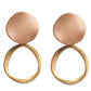 Khaki Round Stud Earrings Accessories Gift Women Girl Fashionable Jewelry