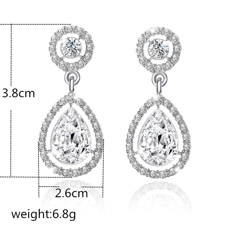 Water Drop Crystal Style Drop Dangle Earrings Women Jewelry Gift for Her Accessories