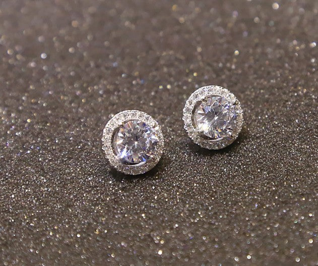 Rhinestone Stud Earrings Women Jewelry Mom Gift Everyday Wear Earrings