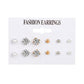 6pairs Mixed Color Stud Earrings for Women Girls Fashion Earrings Piercing
