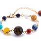 Universe Galaxy Eight Planets Solar System Guardian Star Natural Stone Beads Bracelet