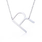 Fabulous Rose Gold Plated Stainless Steel Initial Letter Pendant Necklace