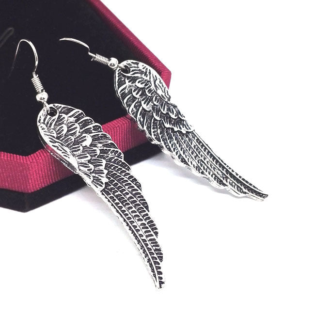 Angel Wings Pattern Jewelry Fashion Dangle Earrings for Girls Party Birthday Gift