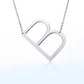 Fabulous Rose Gold Plated Stainless Steel Initial Letter Pendant Necklace