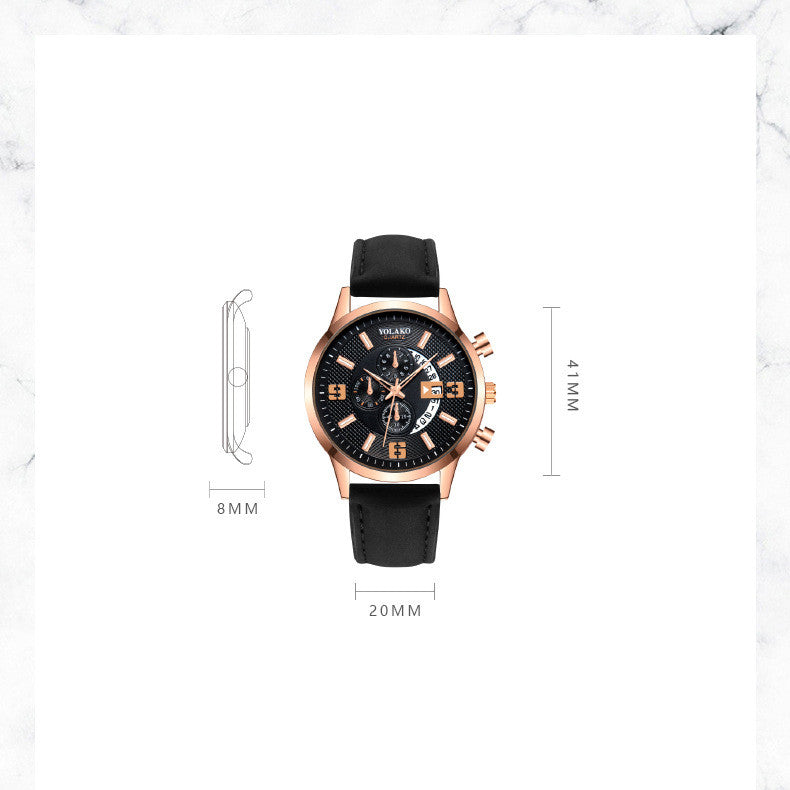 Fashion Big Digital Calendar Men's Watch