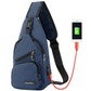 New shoulder bag men's charging bag sports men's usb chest bag outdoor diagonal package