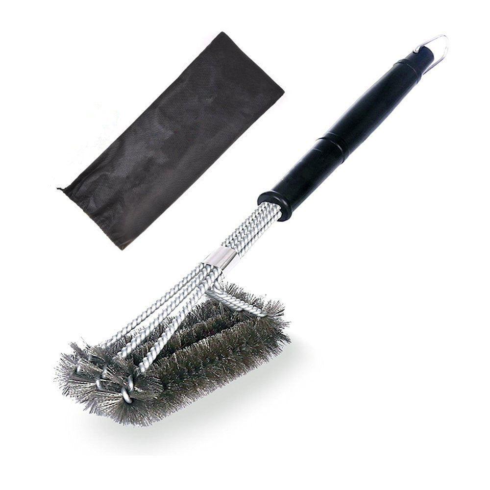 Barbecue Grill BBQ Brush Clean Tool Stainless Steel Wire Bristles Non-stick Cleaning Brushes