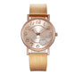 Heart-shaped gold alloy mesh belt watch ladies