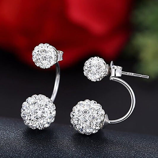 3d Ball Crystal Stud Earrings Women Jewelry Gift for Her Accessories