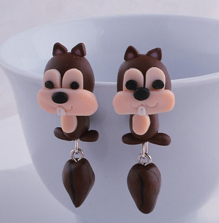 Squirrel Stud Earrings Women Jewelry Mom Gift Everyday Wear Earrings