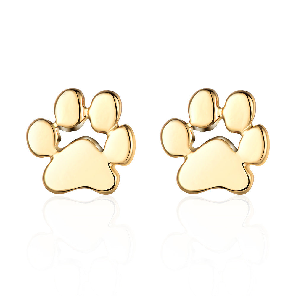 Cute Kitty Paw Stud Earrings Cat Animal Earring Jewelry