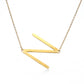 Fabulous Rose Gold Plated Stainless Steel Initial Letter Pendant Necklace