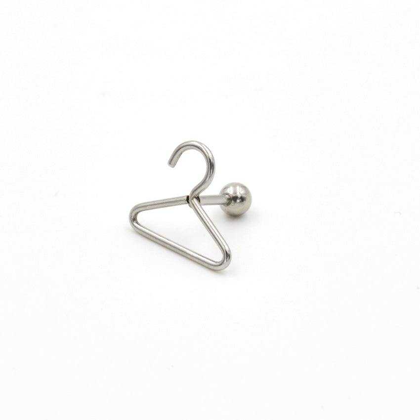 Stainless Steel Studs Hanger Shaped Body Piercing Hypoallergenic