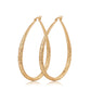 Golden Drop-Shaped Textured Frosted Earrings