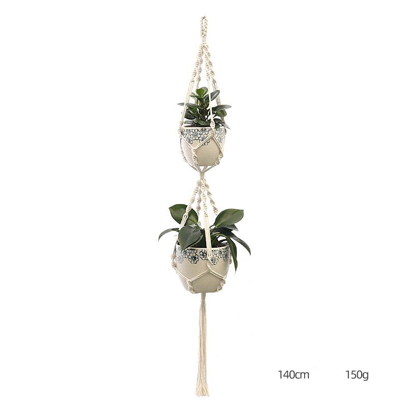 Custom Hand-knitted Hanging Flowerpot Net Bag