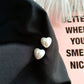 Pearly Heart Jewelry Stud Earrings Modern Fashion Women Earrings Piercing Studs