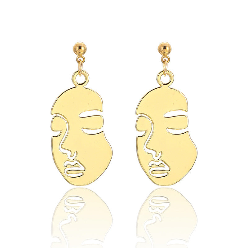 Face Pendant Style Gift Earring Dangle Women Fashion Jewelry Jewellery