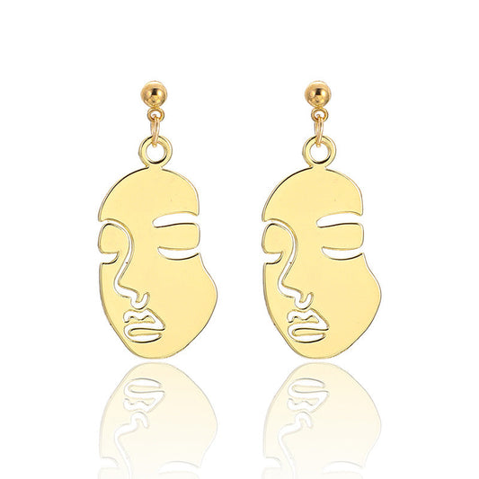 Face Pendant Style Gift Earring Dangle Women Fashion Jewelry Jewellery