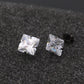 Fashion Stainless Steel Four Claw Square Ear Studs