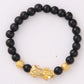 Obsidian 18K Gold Bracelet six brave words on hand and little Pearl transport gifts wholesale