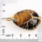 Natural Stone Pendant Gold Color Wire Wrap Gem