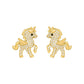 Unicorn Stud Earrings Women Fashionable Luxurious Earrings Jewelry