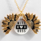 Sunflower Double-layer Lettering Necklace